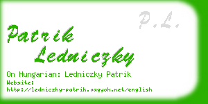patrik ledniczky business card